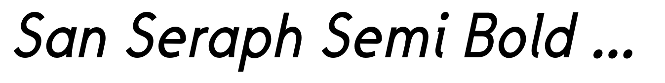 San Seraph Semi Bold Narrow Italic